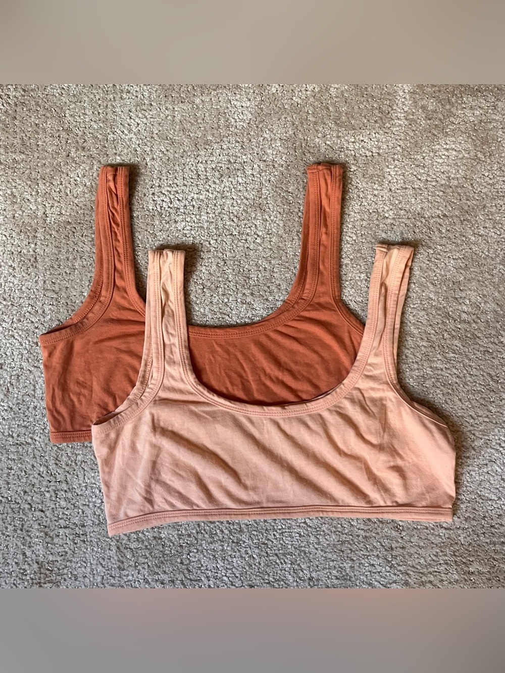 ARQ wide strap bras set of 2 - L - Peach